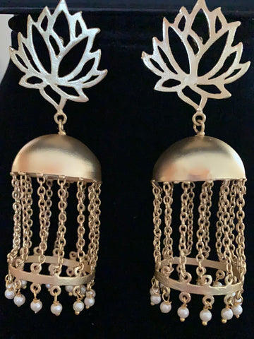 Delicate Cage Jhumki Earrings