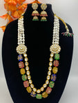 Long Pearl Kundan Set