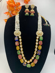 Long Pearl Kundan Set