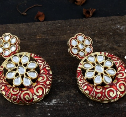Meenakari Rajasthani earrings!