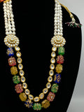 Long Pearl Kundan Set